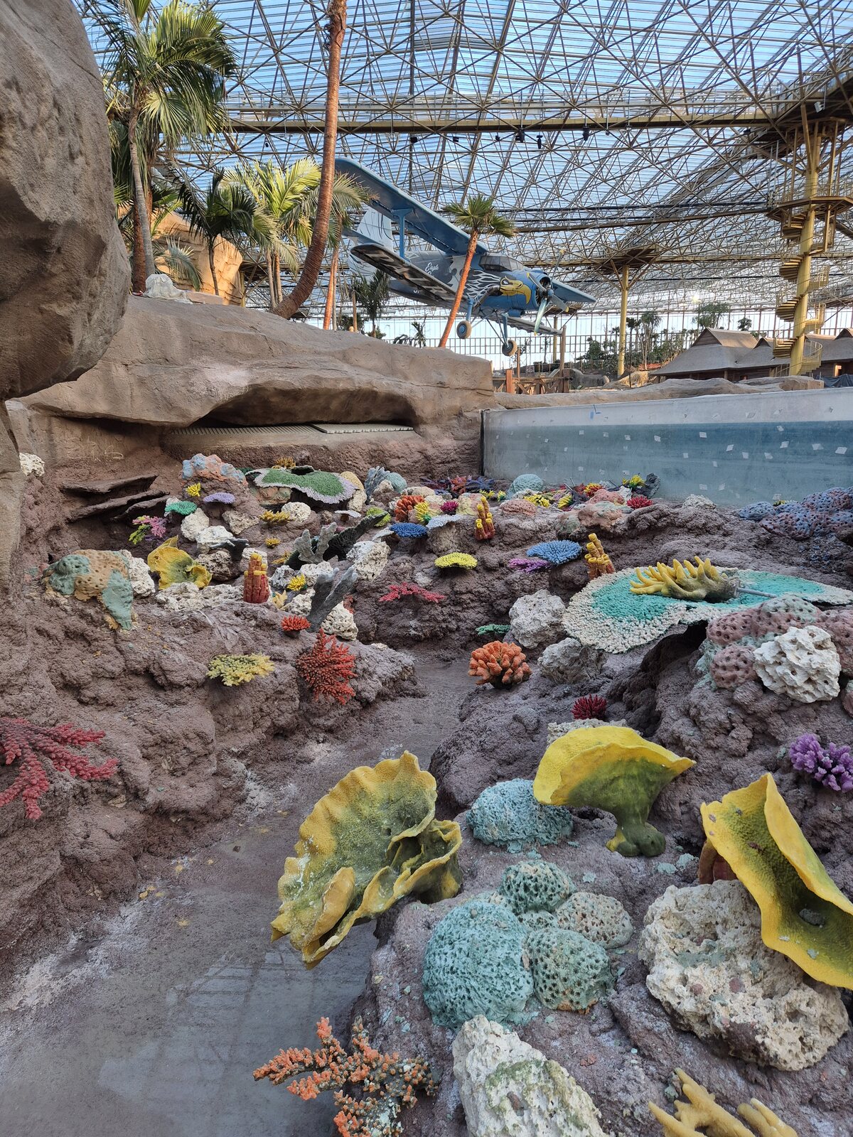 Artificial coral wall with vivid colour and texture
